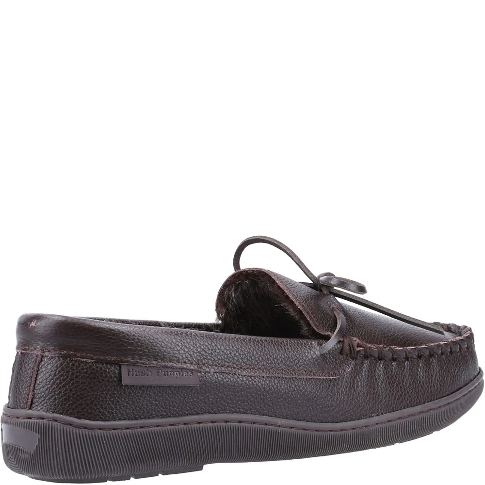 Brown Ace Leather Slippers - Image 2