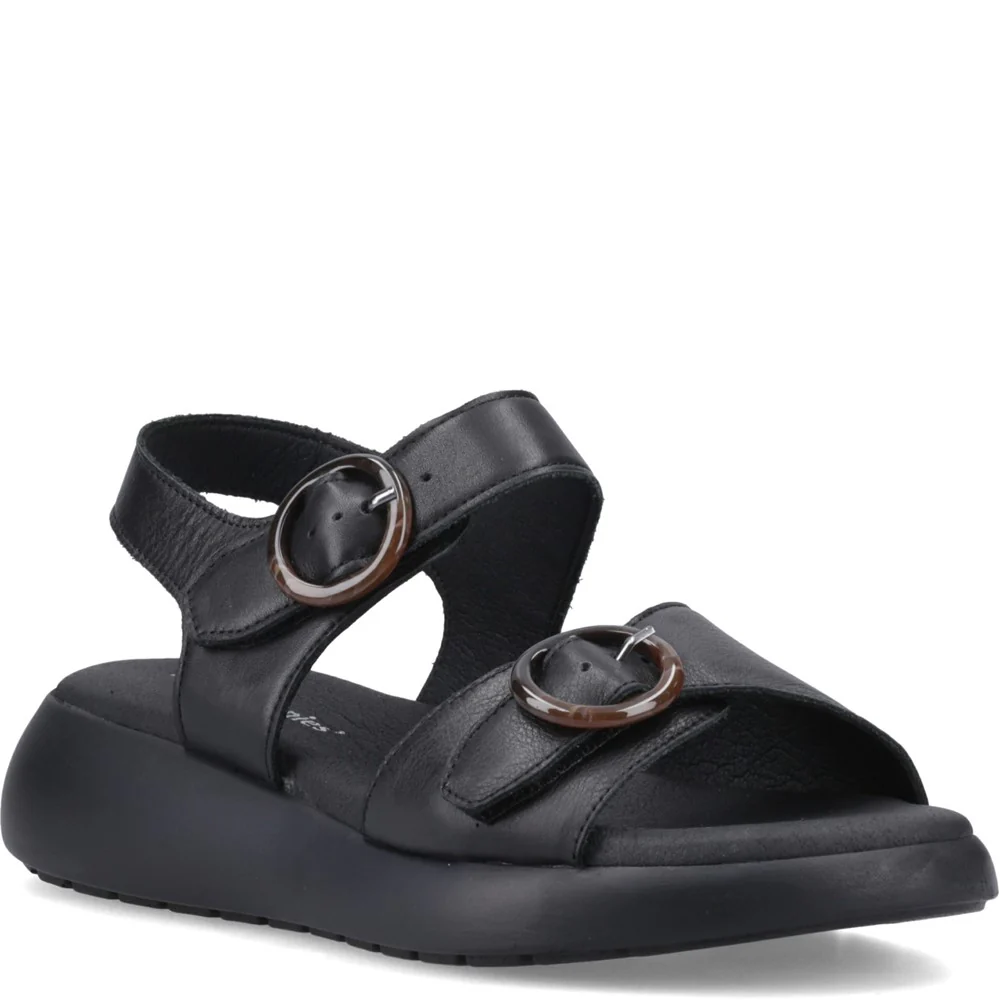 Black Alison Buckle Sandals