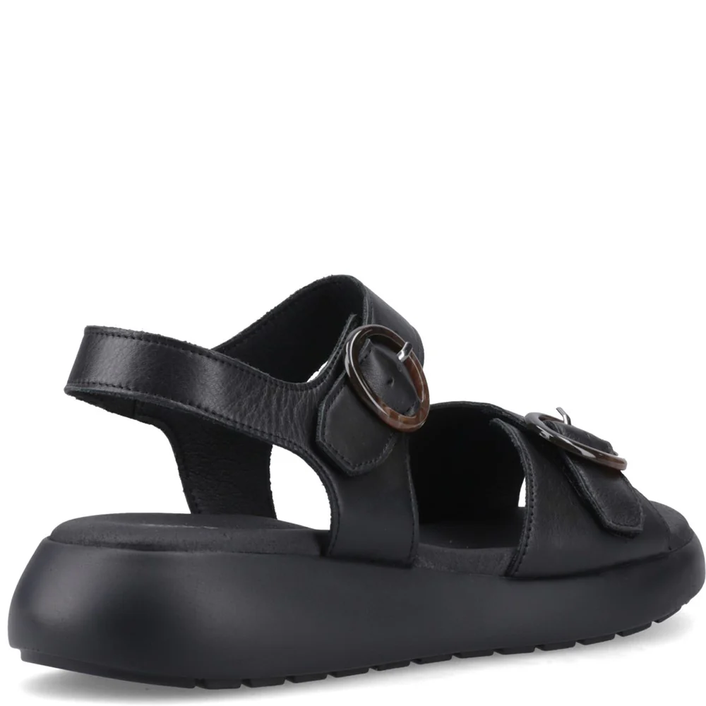 Black Alison Buckle Sandals - Image 2