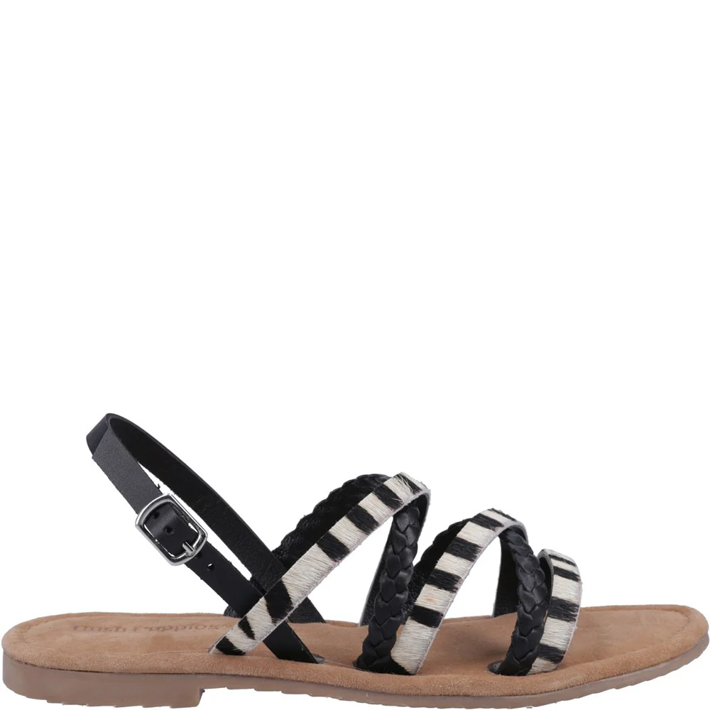 Black Amanda Strappy Sandals - Image 4