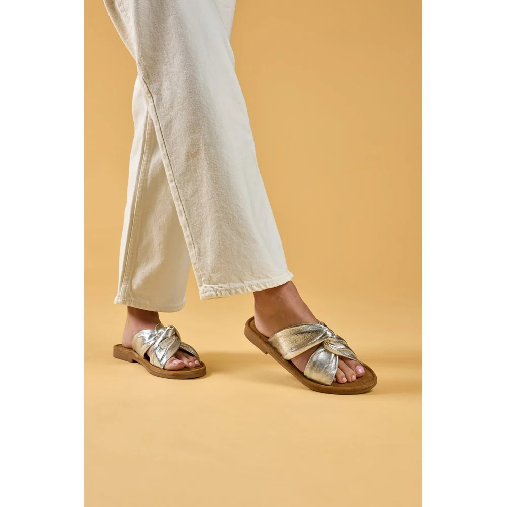 Silver Amy Wide Fit Sandals - Image 2