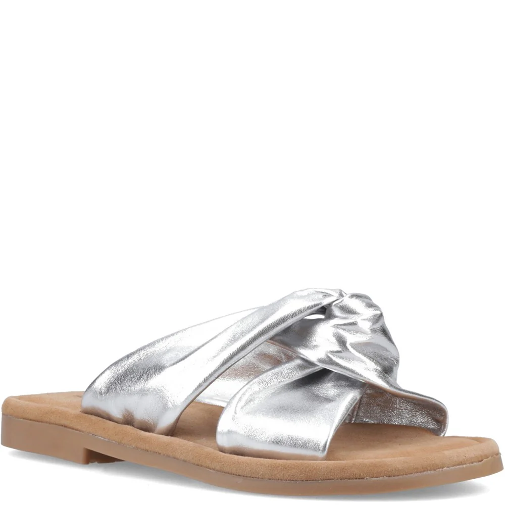 Silver Amy Wide Fit Sandals - Image 3