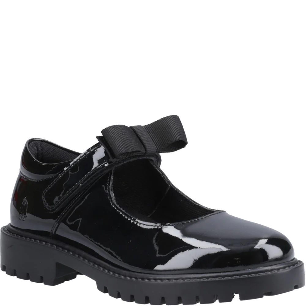 Patent Black Astrid Bow Junior School Shoes