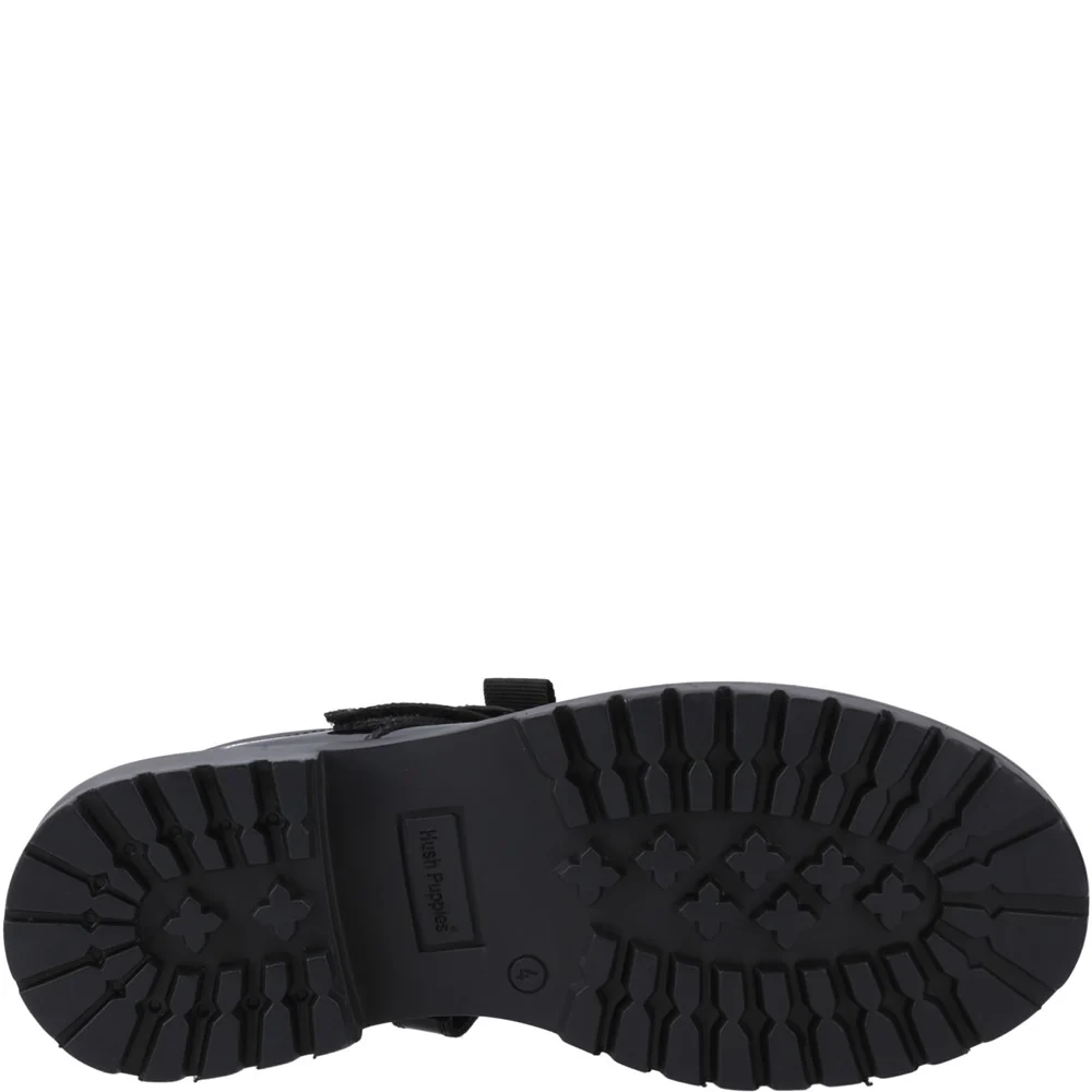 Patent Black XL Astrid Bow Senior School Shoes - Image 3