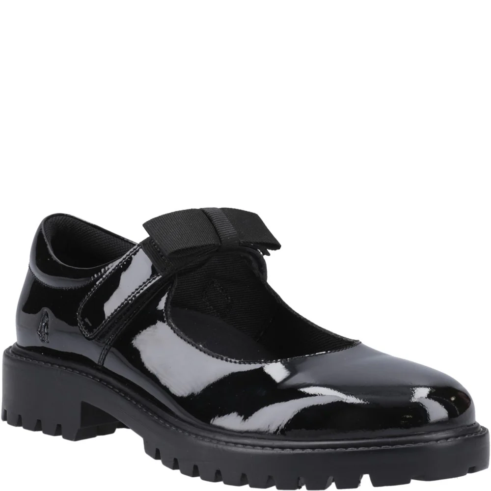 Patent Black XL Astrid Bow Senior School Shoes - Image 6