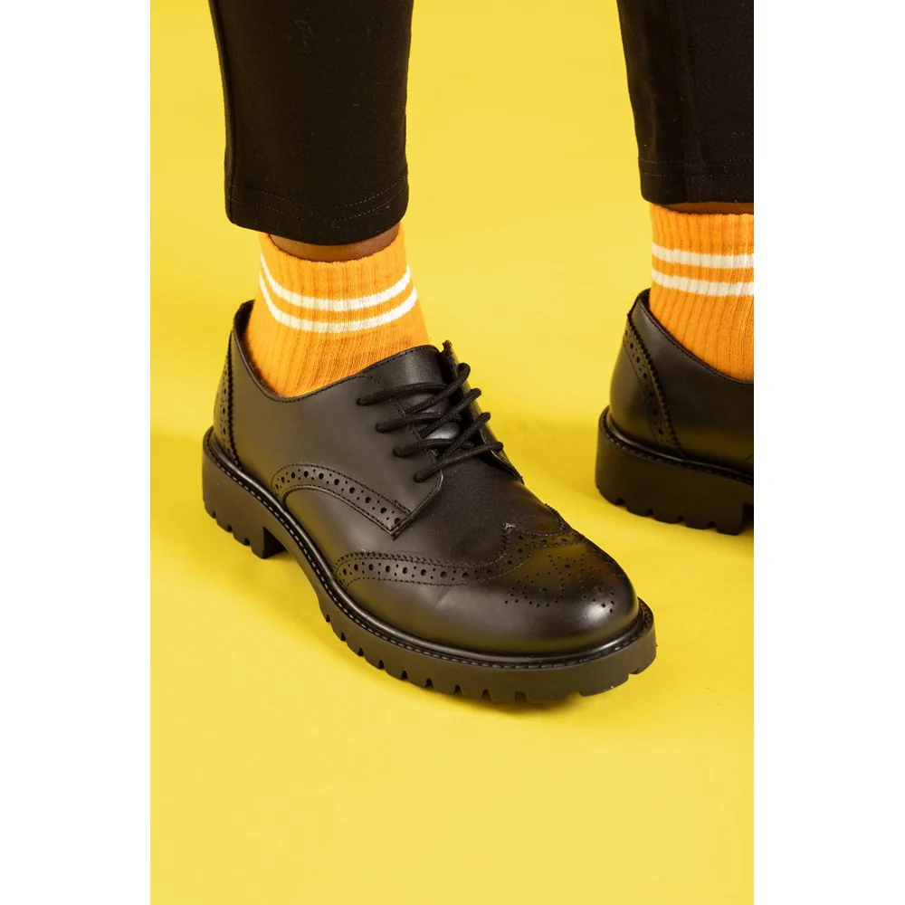 Black Athena Senior School Shoes - Image 2