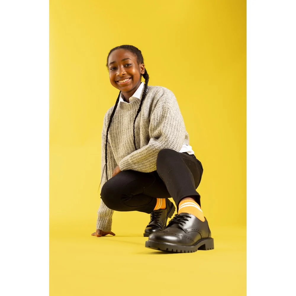 Black Athena Senior School Shoes - Image 7