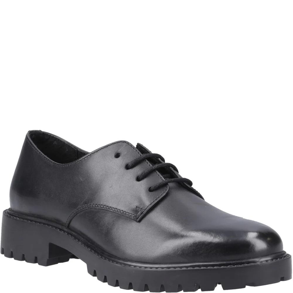 Black Aubrey Lace Up Senior School Shoes
