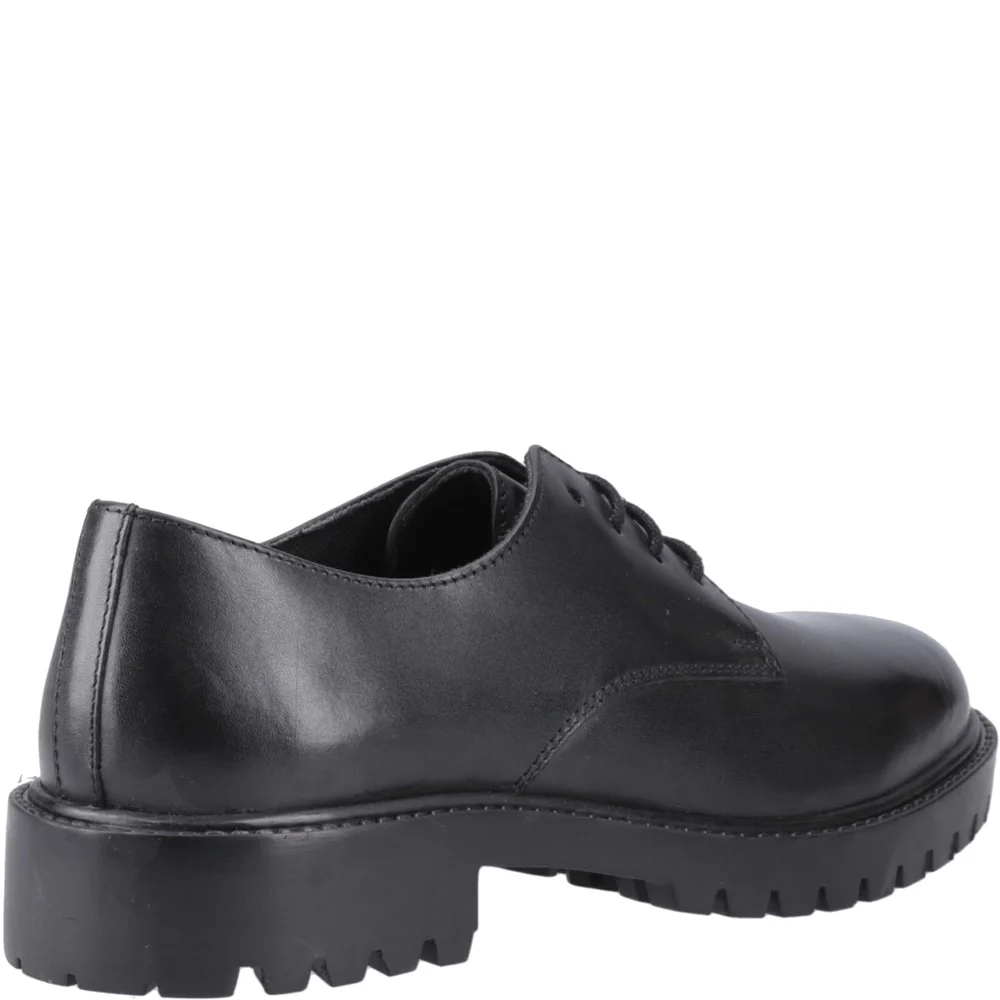 Black XL Aubrey Lace Up Senior School Shoes - Image 2