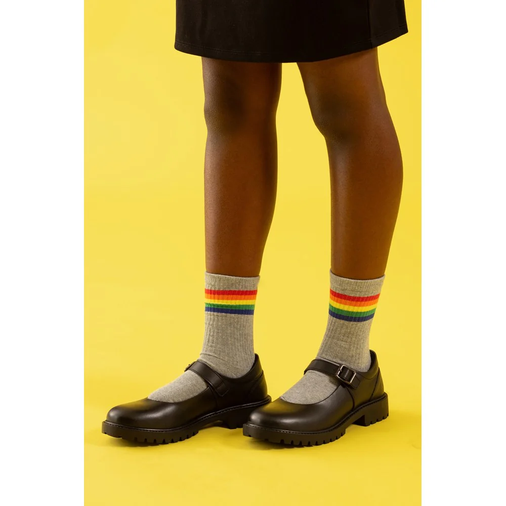 Black/Black Aurora Senior School Shoes - Image 2