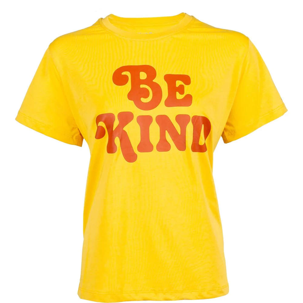 Yellow Be Kind Ladies T-Shirt