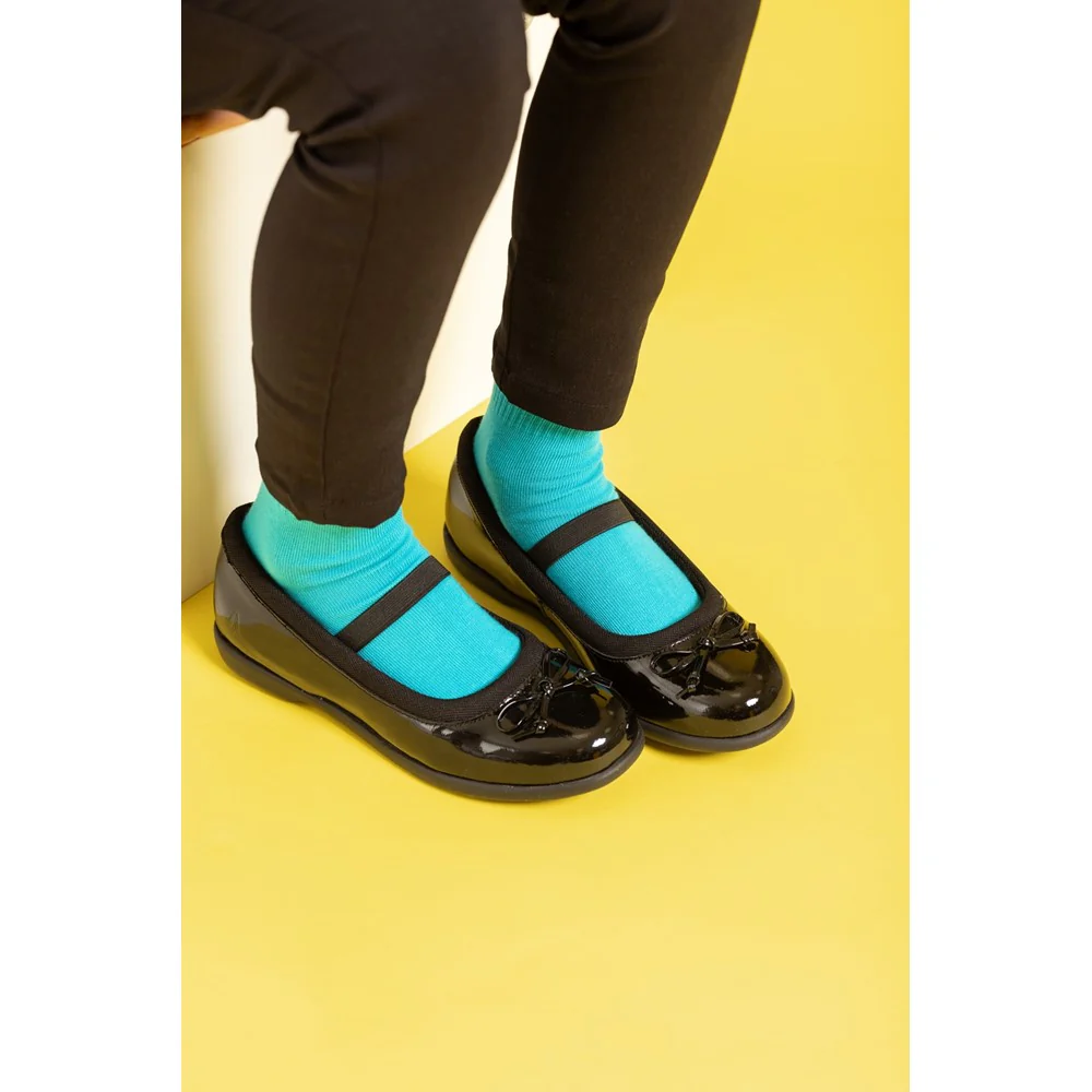 Black Betty Patent Junior School Shoes - Image 2