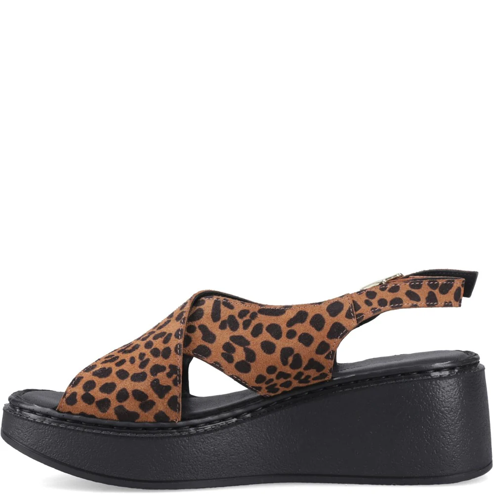 Leopard Bex Wedge Sandals - Image 4