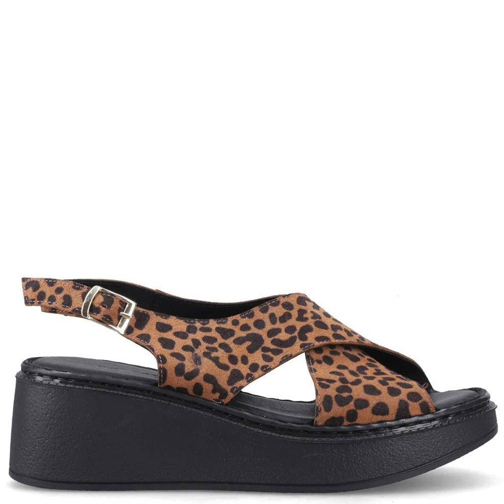 Leopard Bex Wedge Sandals - Image 5