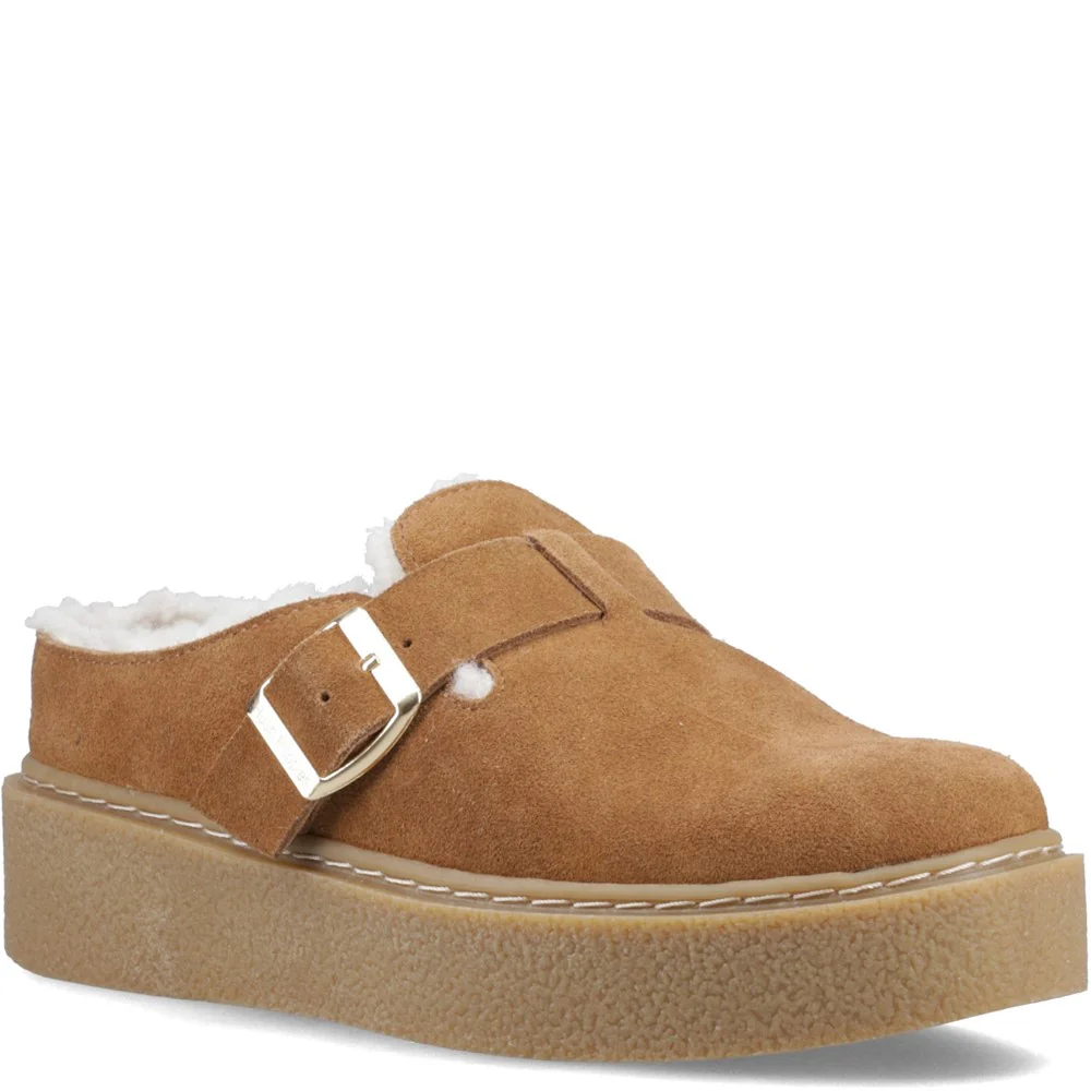 Tan Blanche Fur Mules