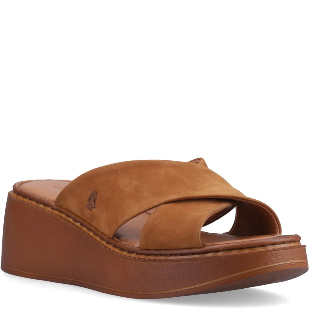 Tan Bobbi Wedge Sandals - Image 3