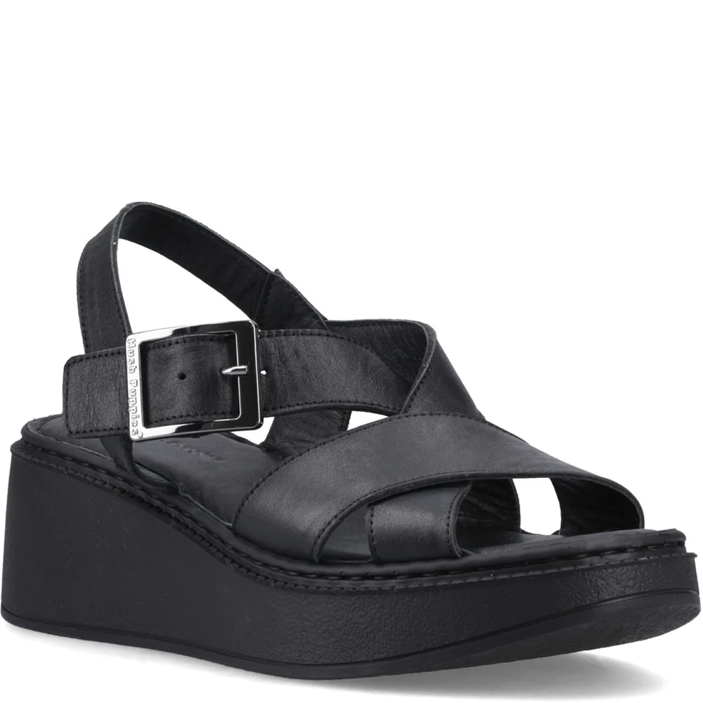 Black Bretta Wedge Sandals - Image 3