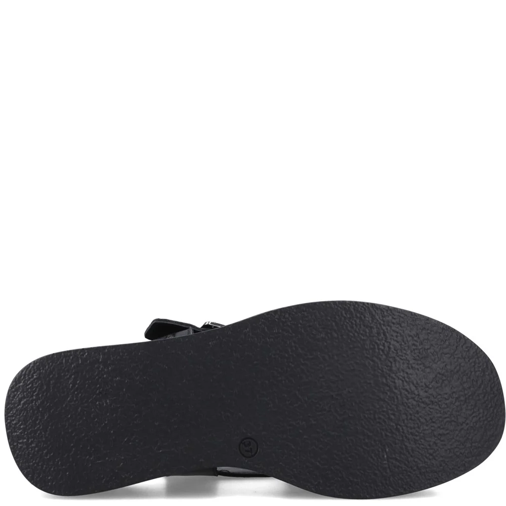 Black Bretta Wedge Sandals - Image 4