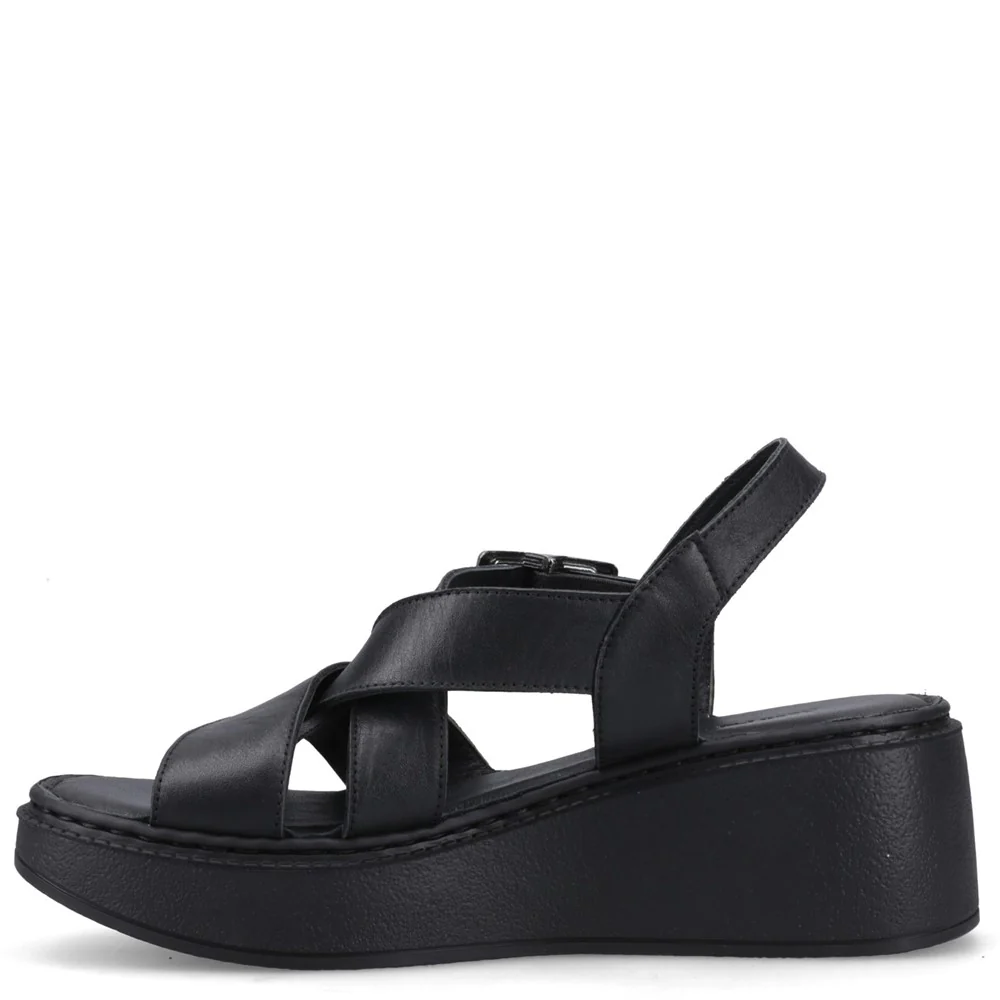 Black Bretta Wedge Sandals - Image 5