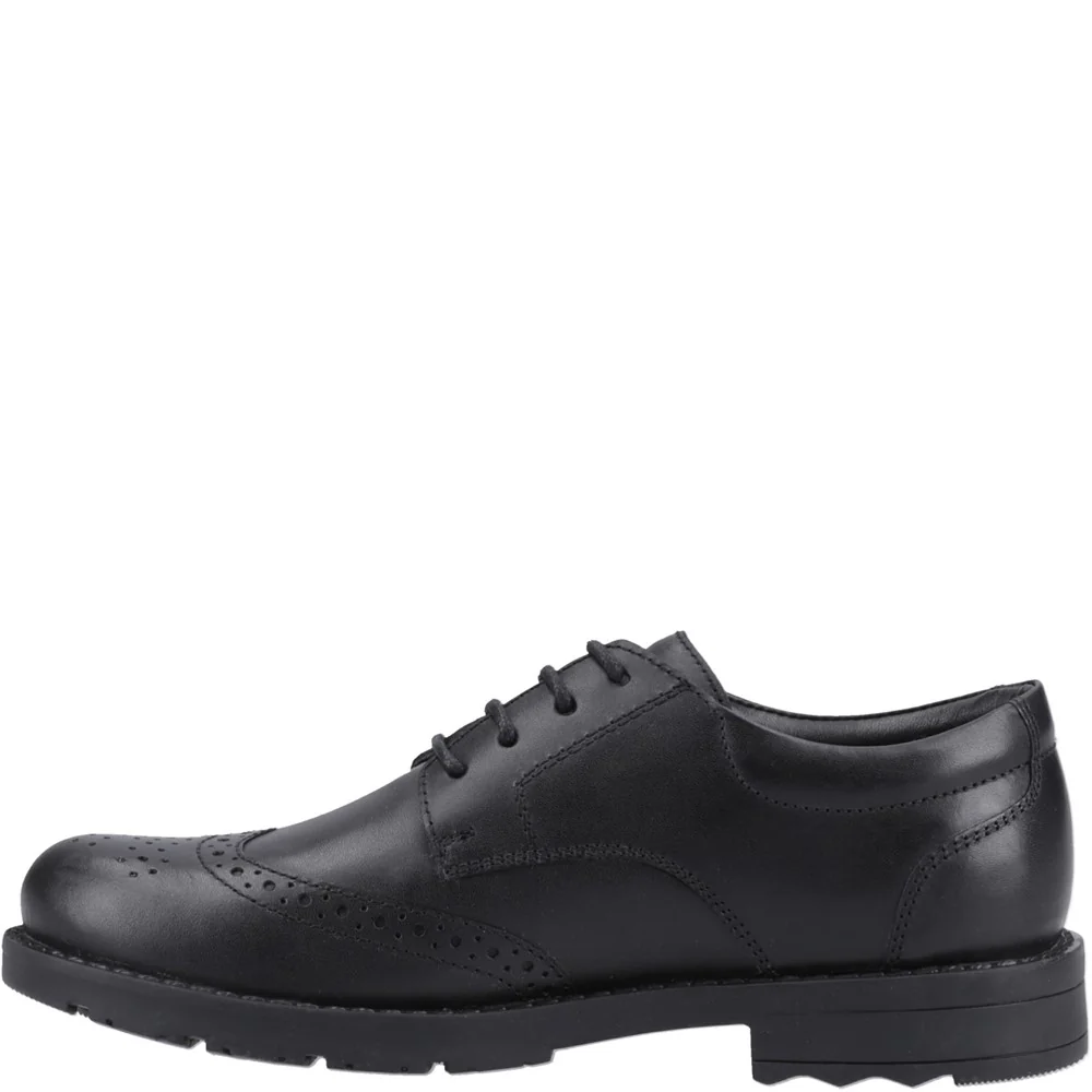 Black Brian Junior School Shoes - Image 4