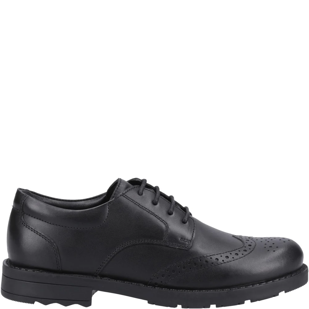 Black Brian Junior School Shoes - Image 5