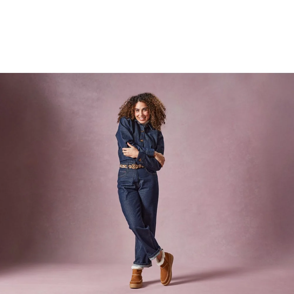 Tan Brielle Stitch Boots - Image 2