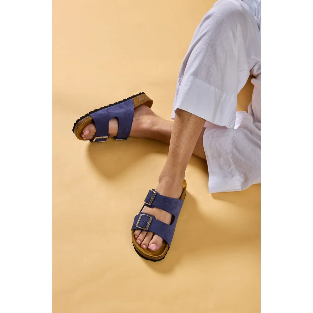 Navy Brixley Mule Sandals