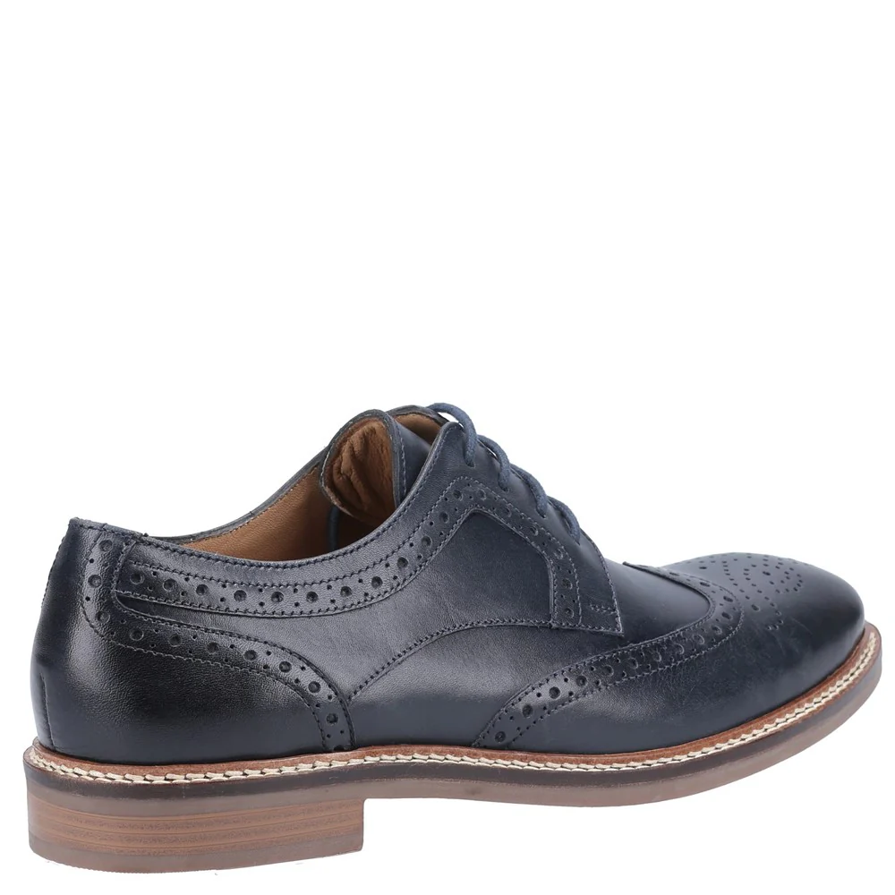 Navy Bryson Brogue Lace-Up Shoes - Image 2