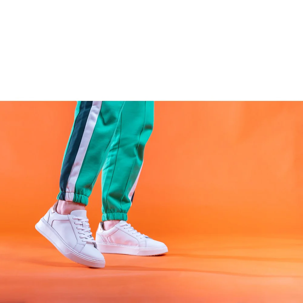 White Camille Lace-Up Cupsole Trainers - Image 5