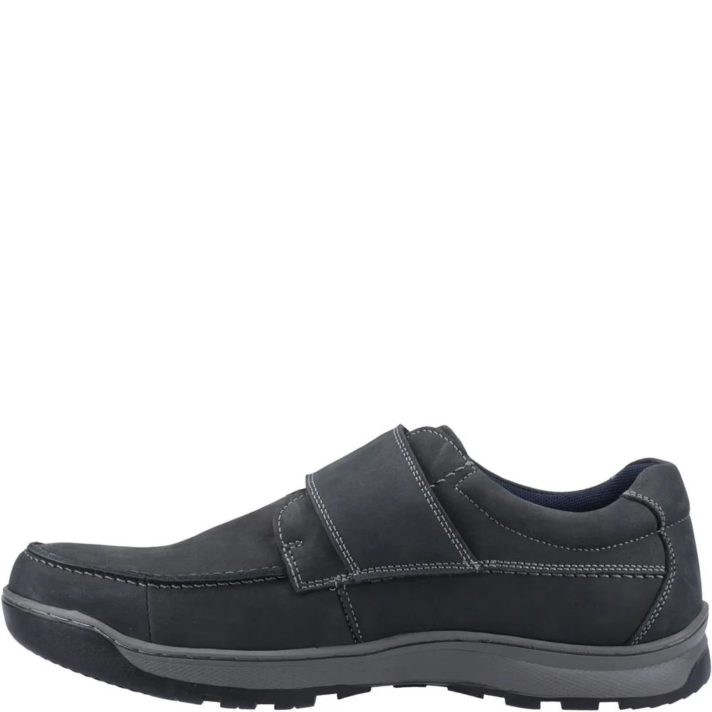Navy Nubuck Casper Touch Fastening Shoes - Image 4