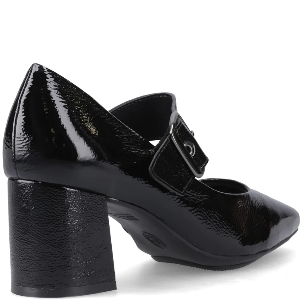 Black Patent Celcilia Buckle Heels - Image 2