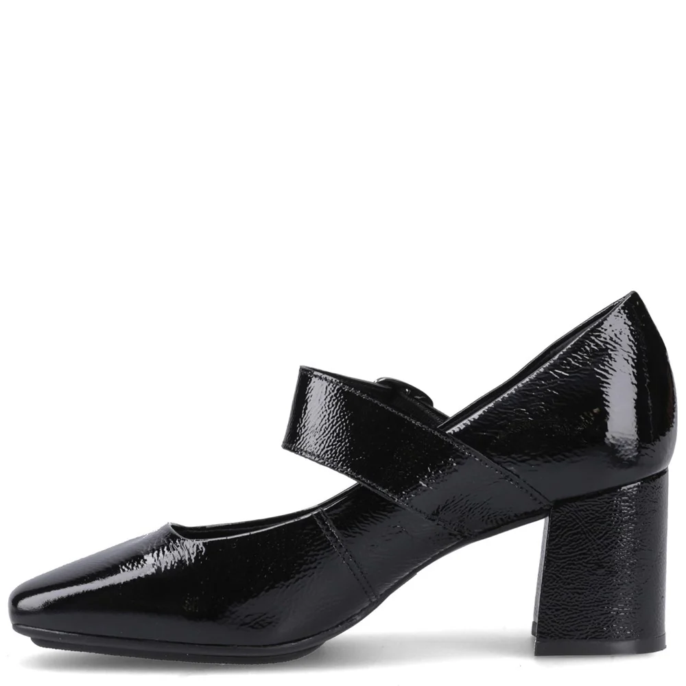 Black Patent Celcilia Buckle Heels - Image 4