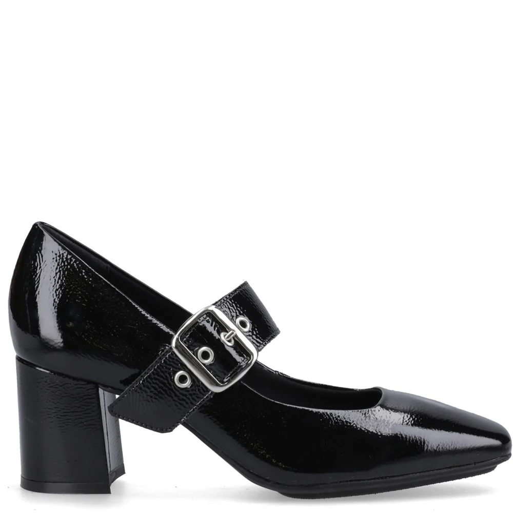 Black Patent Celcilia Buckle Heels - Image 5