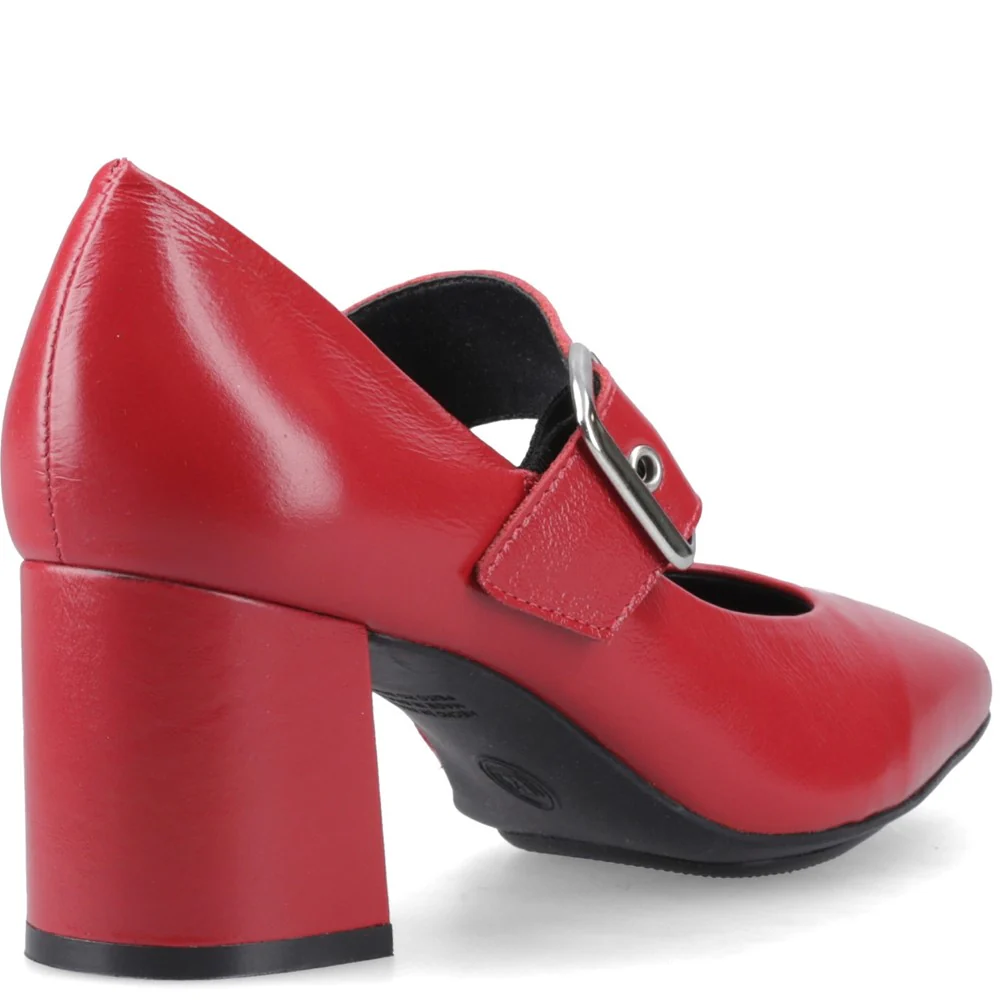 Red Celcilia Buckle Heels - Image 2