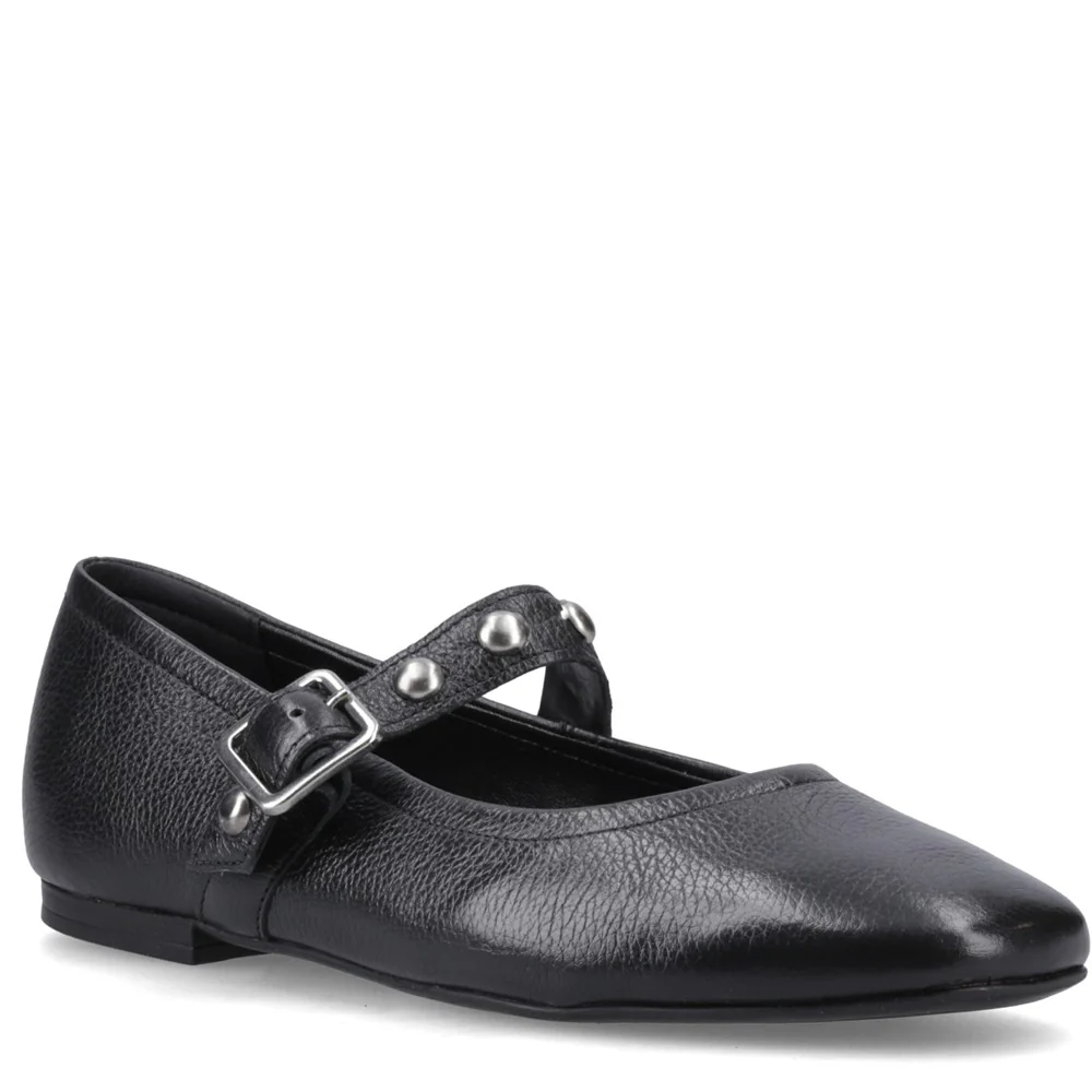 Black Charlene Stud Ballerinas