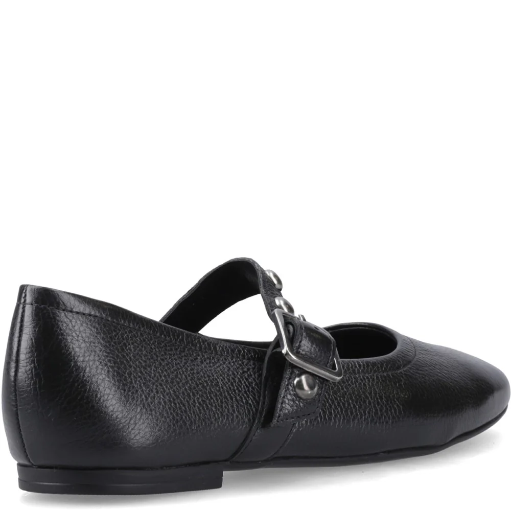 Black Charlene Stud Ballerinas - Image 2