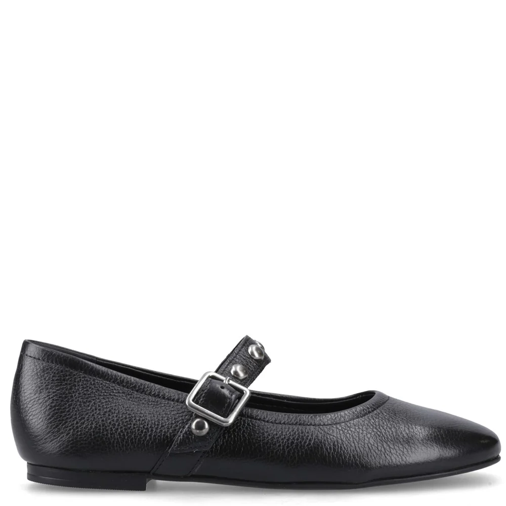 Black Charlene Stud Ballerinas - Image 5