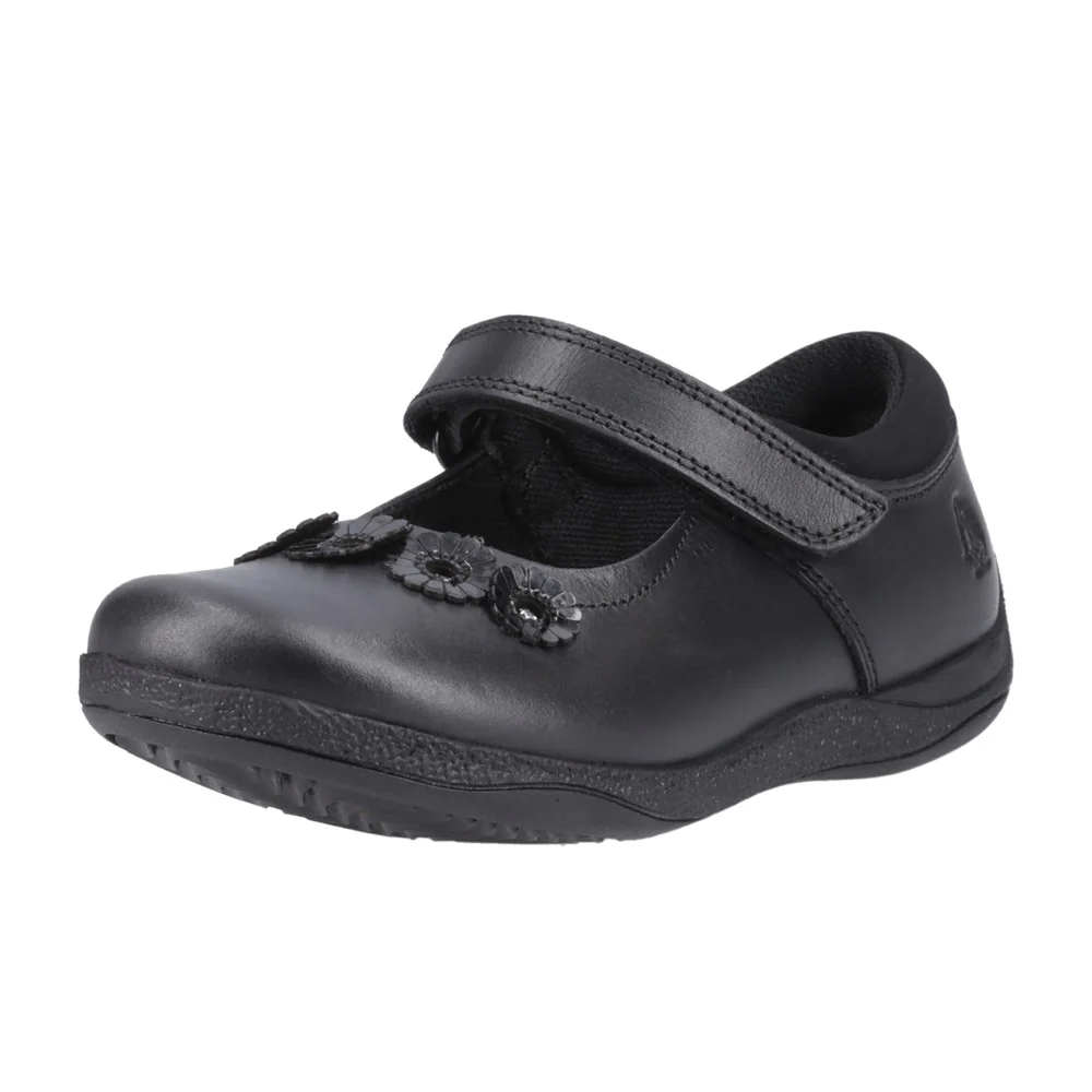 Black Christina Junior School Shoes - Image 8