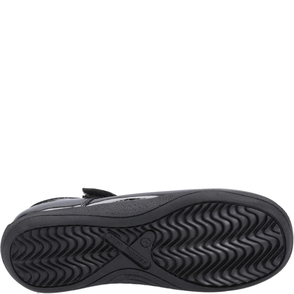 Black Christina Patent Junior School Shoes - Image 3