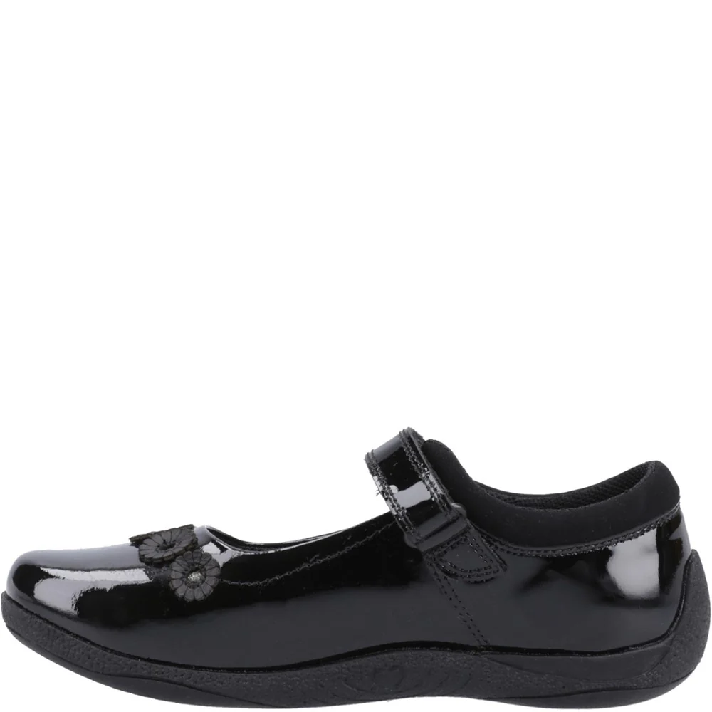 Black Christina Patent Junior School Shoes - Image 4