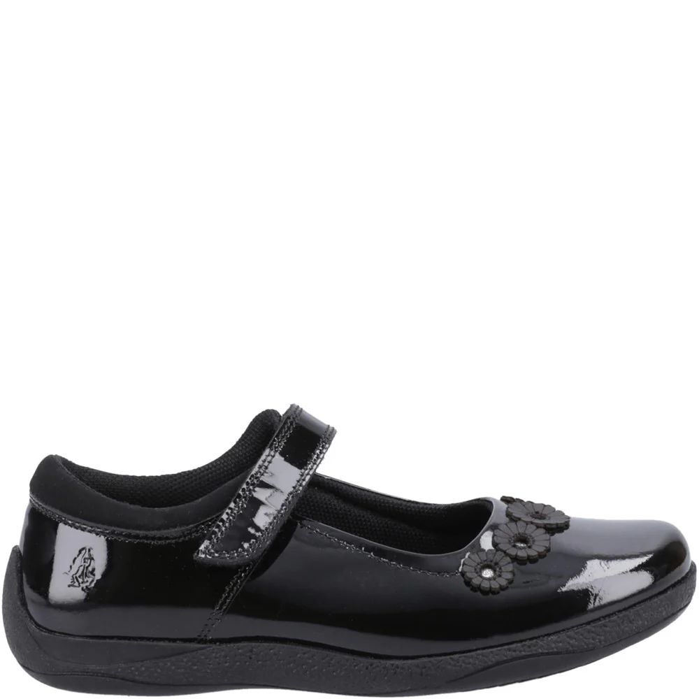Black Christina Patent Junior School Shoes - Image 5
