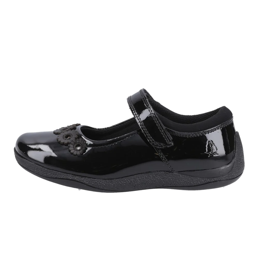 Black Christina Patent Junior School Shoes - Image 6