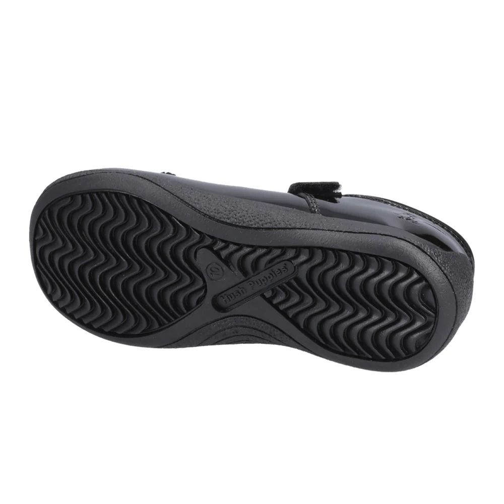 Black Christina Patent Junior School Shoes - Image 7