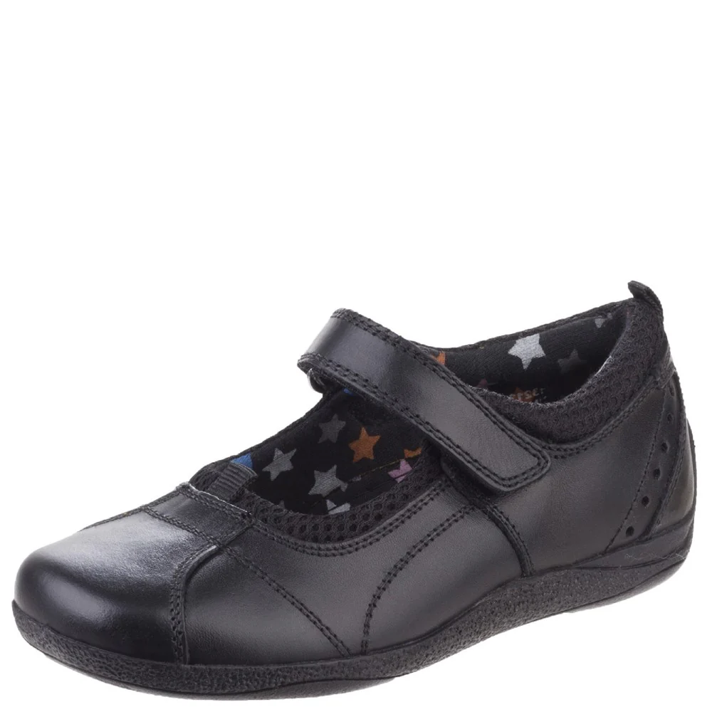 Black Cindy Junior School Shoes - Image 7