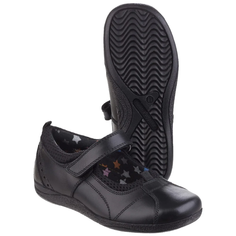 Black Cindy Senior School Shoes - Image 3
