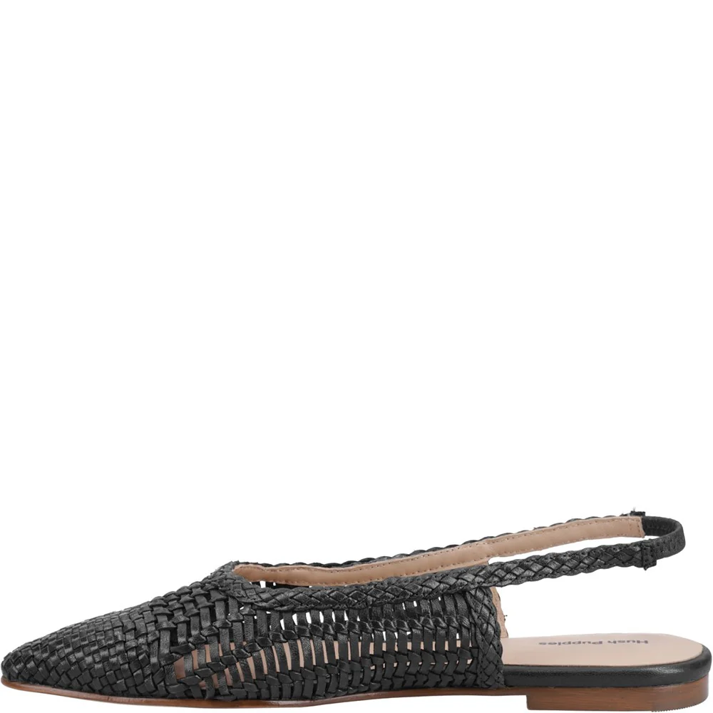 Black Dalia Woven Slingback Ballerinas - Image 4