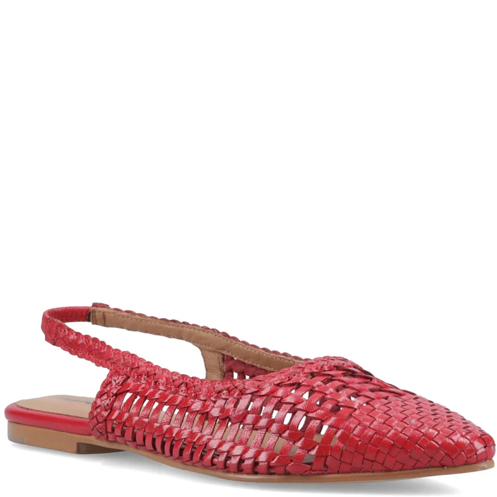 Red Dalia Woven Slingback Ballerinas