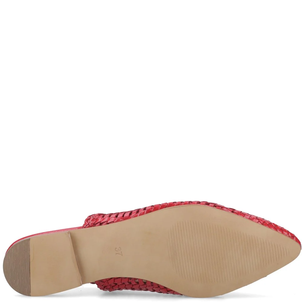 Red Dalia Woven Slingback Ballerinas - Image 3