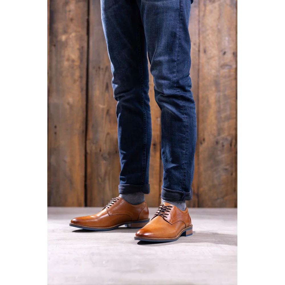 Tan Damien Lace-Up Shoes - Image 2