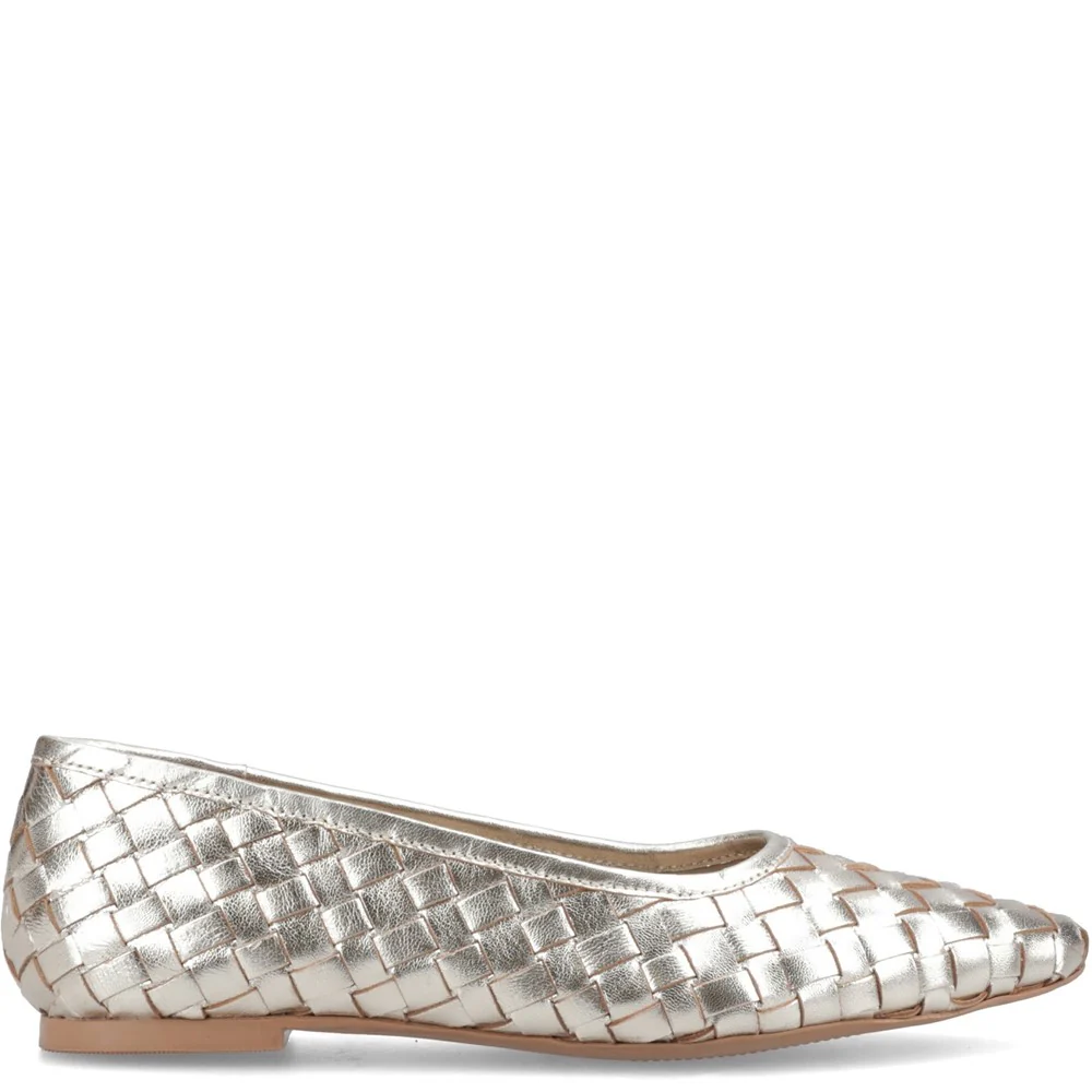 Gold Darla Woven Ballerinas - Image 6